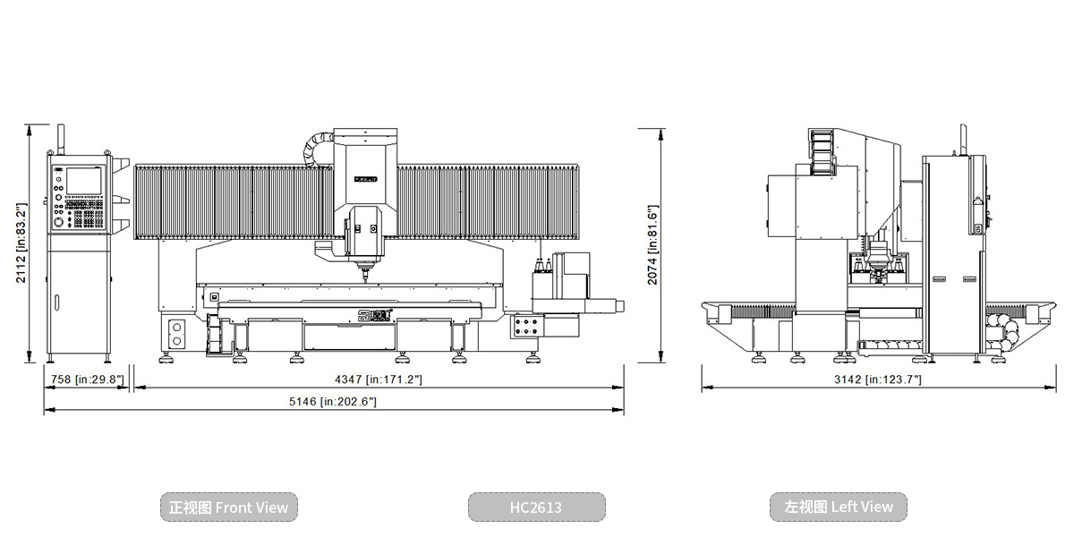 HC2613 고속 3축 갠트리 CNC (이미지 5)