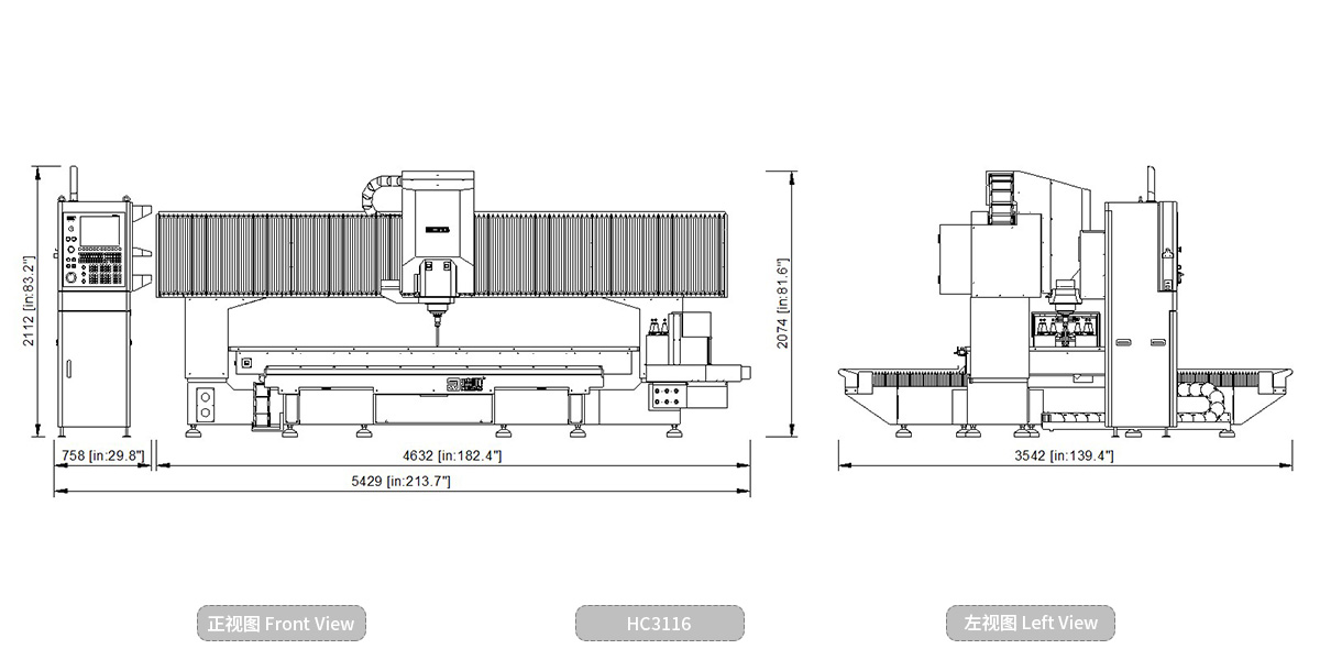 HC3116 고속 3축 갠트리 CNC (이미지 5)