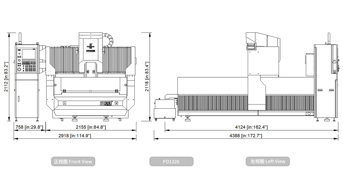 PD1326 CNC Gantri Tiga Paksinya Berkelajuan Tinggi (gambar 5)