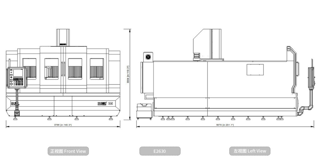 E2630 고속 3축 갠트리 CNC (이미지 5)